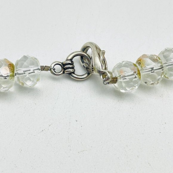 Clear and Brown Beaded Necklace Silver Tone Classic Career Cosplay LARP Gift - Picture 2 of 7